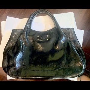 Kate Spade shiny black shoulder bag!